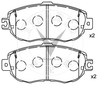 04465-50110 Brake pad set for TOYOTA 